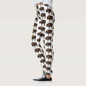 Leggings Bonne illustration de bison américain (Gauche)