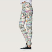 Leggings bonne typographie de trouble (Gauche)