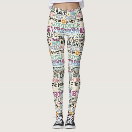 Leggings bonne typographie de trouble (Devant)