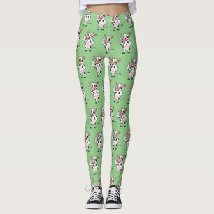 Leggings Bonne vache avec dessin animé de biberon