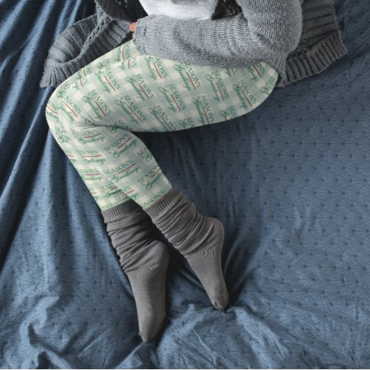 Leggings Bonnes Fêtes En vichy Noël