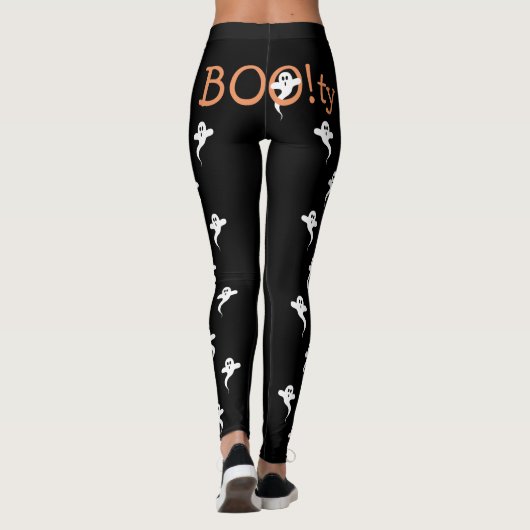 Leggings BOO ! Halloween amusant, Motif fantôme de jeu de m (Dos)