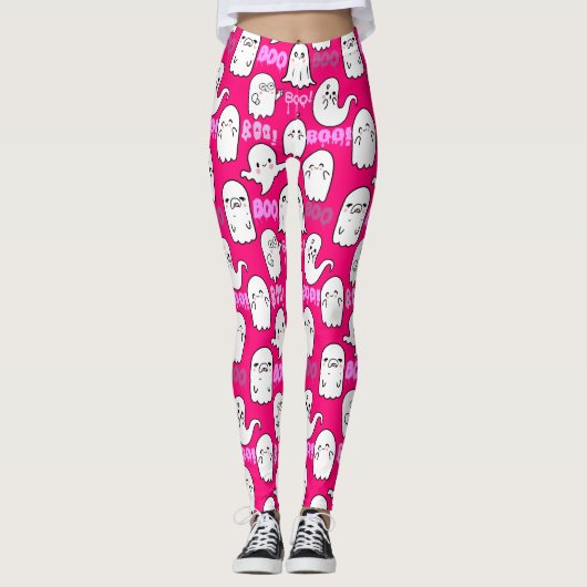 Leggings Boo, sensation fantomatique.b B Pink BG (Devant)
