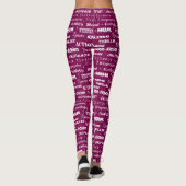 Leggings Book Genres Bibliothécaire Auteur Motif typographi (Dos)