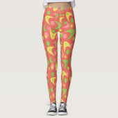 Leggings Boomerangs du milieu du siècle (Devant)