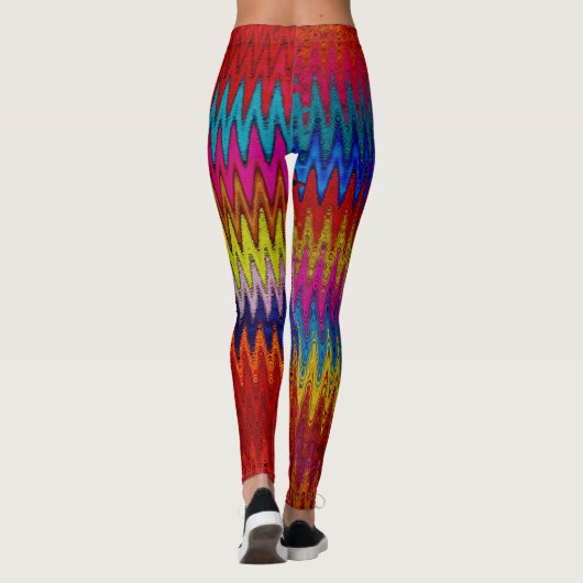 Leggings Bootyliscious Liquid Peinture arc-en-ciel Cravate (Dos)
