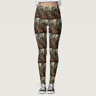 Leggings Border Collie à moto Halloween effrayant