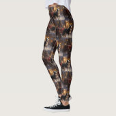 Leggings Border Collie Noël Saison Festive (Gauche)