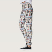 Leggings Bordure Collie Chien Hiver Merveilles Pays Noël Jo (Gauche)