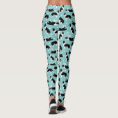Leggings Bordure Collie et Empreinte de patte (Dos)