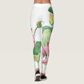 Leggings Bordure d'eau rose Lotus (Dos)