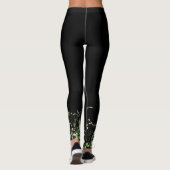 Leggings Bordure fleur sauvage en noir (Dos)