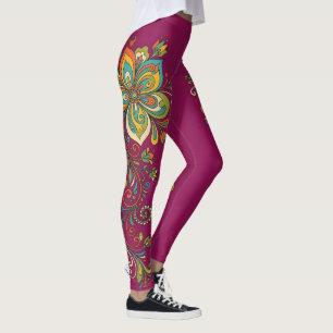 Leggings Bordure Tentacules Fleur Power Rétro 2