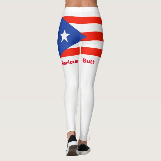 Leggings Boricua Butt ! Drapeau porto-ricain 4Julia (Dos)