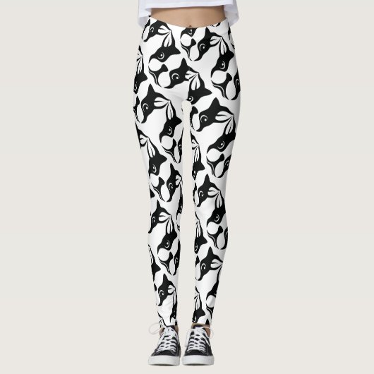 Leggings Boston adorable Terrier (Devant)
