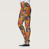 Leggings Boston Terrier avec coeur Roses Saint-Valentin (Gauche)