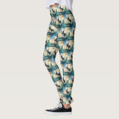 Leggings Boston Terrier Beach Surfing Peinture (Gauche)