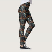 Leggings Boston Terrier Citrouille Halloween effroi (Droite)