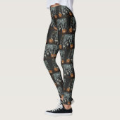 Leggings Boston Terrier Halloween nuit chien délice (Gauche)