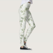Leggings Botanical Green Leaf Pattern  (Droite)