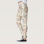 Leggings Botanical Hearts Romantic Floral Valentine Pattern (Gauche)