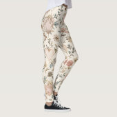 Leggings Botanical Hearts Romantic Floral Valentine Pattern (Droite)