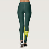 Leggings Botanique d'ail sauvage Plante vert (Dos)