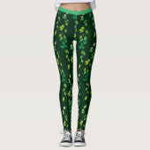 Leggings Botanique d'ivoire vert printemps Vert mignonne Yo (Devant)