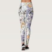 Leggings Botanique pastel couleurs fleur sauvage été fleuri (Dos)