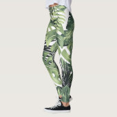 Leggings Botanique verte tropicale Feuille (Gauche)