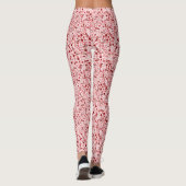 Leggings Boucles abstraites rose à rouge - Option sans text (Dos)