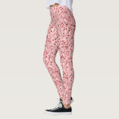 Leggings Boucles abstraites rose à rouge - Option sans text (Gauche)