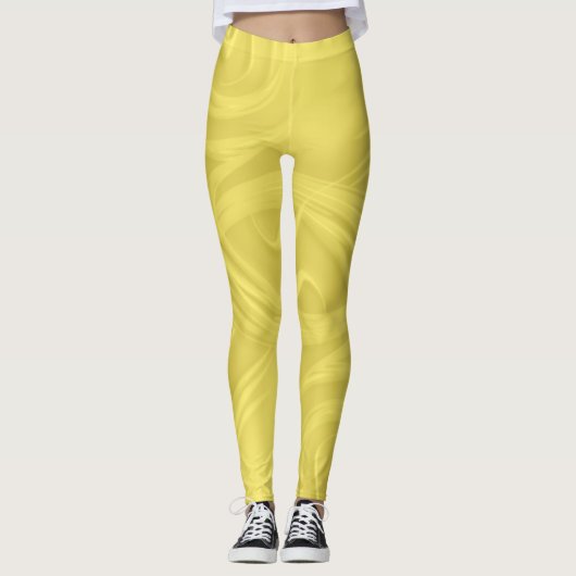Leggings Boucles Sur Artwork Jaune (Devant)