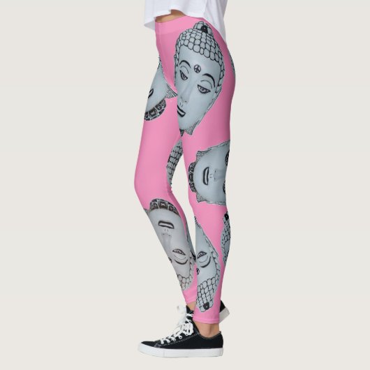 Leggings Bouddha rose chaud (Gauche)