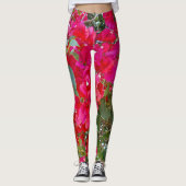 Leggings Bougainvilliers rouges, (Devant)