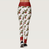 Leggings Boughs de Holly avec rouge et or élégant (Dos)