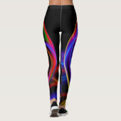 Leggings Boule au néon psychédélique d'abrégé sur lueur de (Dos)