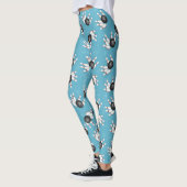 Leggings Boule de bowling et guêtres de bleu de motif de (Gauche)