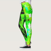 Leggings Boule de disco à miroir vert (Gauche)