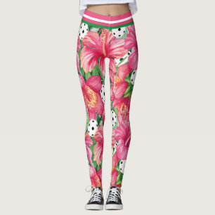 Leggings 🌺 🌴 Boule de pickles tropicaux avec hibiscus