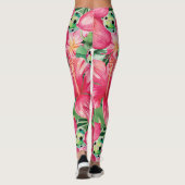 Leggings Boule de pickles tropicaux avec hibiscus XXL impri (Dos)