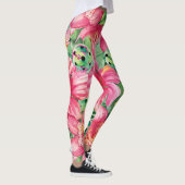 Leggings Boule de pickles tropicaux avec hibiscus XXL impri (Droite)