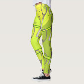 Leggings Boule de tennis et raquette sur jaune (Gauche)