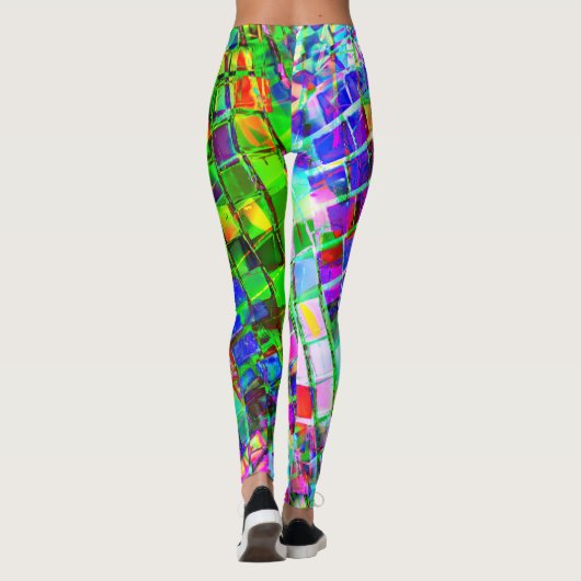 Leggings Boule Disco Planète Psychédélique (Dos)