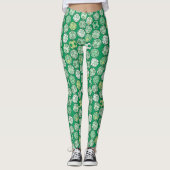 Leggings Boules de football vert (Devant)