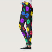 Leggings Boules de Pickleball colorées  (Gauche)