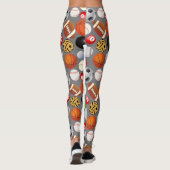 Leggings Boules de sport Motif Grey BG (Dos)