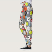 Leggings Boules de sport Motif Grey BG (Gauche)