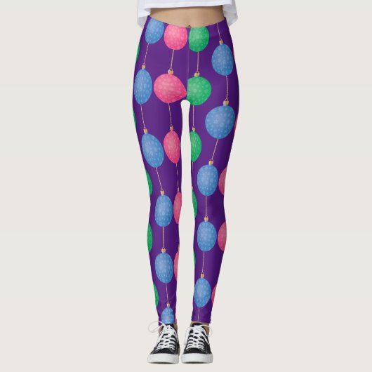 Leggings Boules d'ornement de l'arbre de Noël Thunder_Cove (Devant)