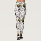 Leggings Boules d'ornement rouge vert de Noël (Dos)